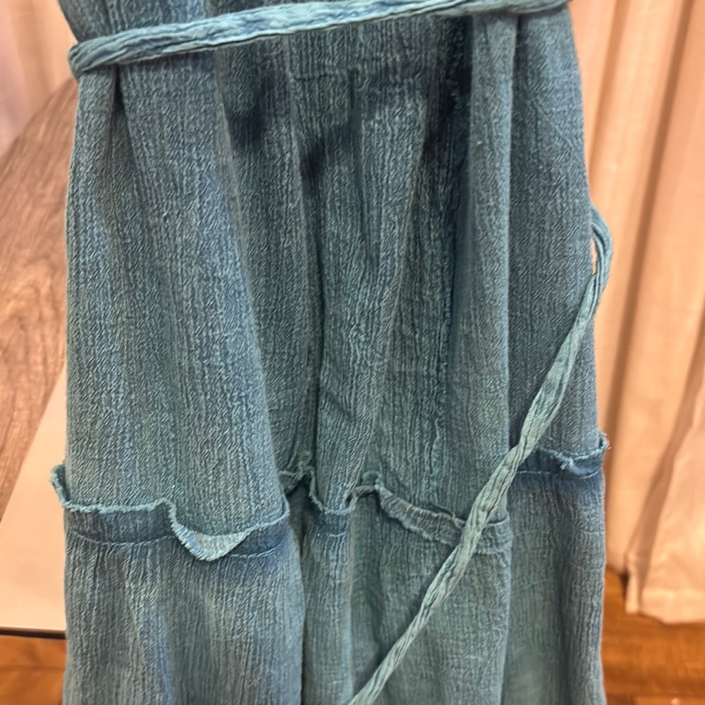 Umgee Turquoise Off-Shoulder Dress with Ruffle - Picture 5 of 6